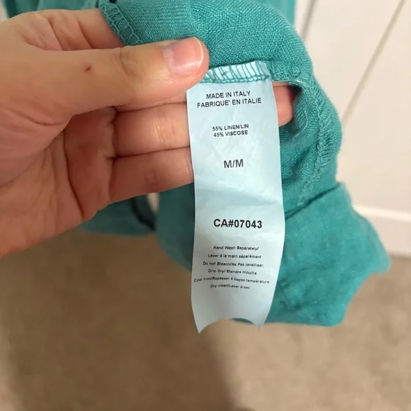 Luna Allegra Teal Sleeveless‎ Tiered Line Blend Maxi Dress Women's Size Medium - Picture 8 of 8